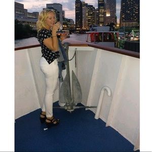 White Miss Me Brand Distressed Skinny Jean